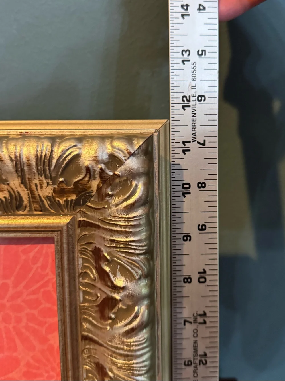Thick, heavy Decorative Ornate Picture Frame in Silver - fits 5”x7” photo